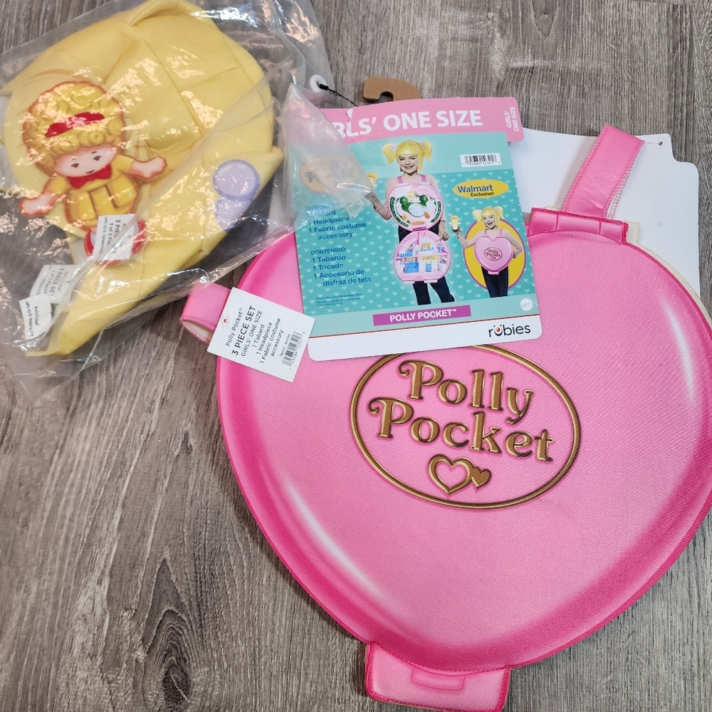3 Pc POLLY POCKET Halloween Costume Girls One Size